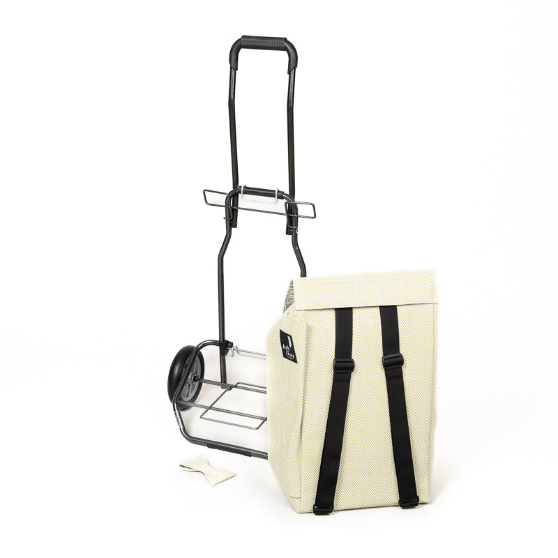 Folybag Tetu Rückansicht creme mit Rucksackfunktion